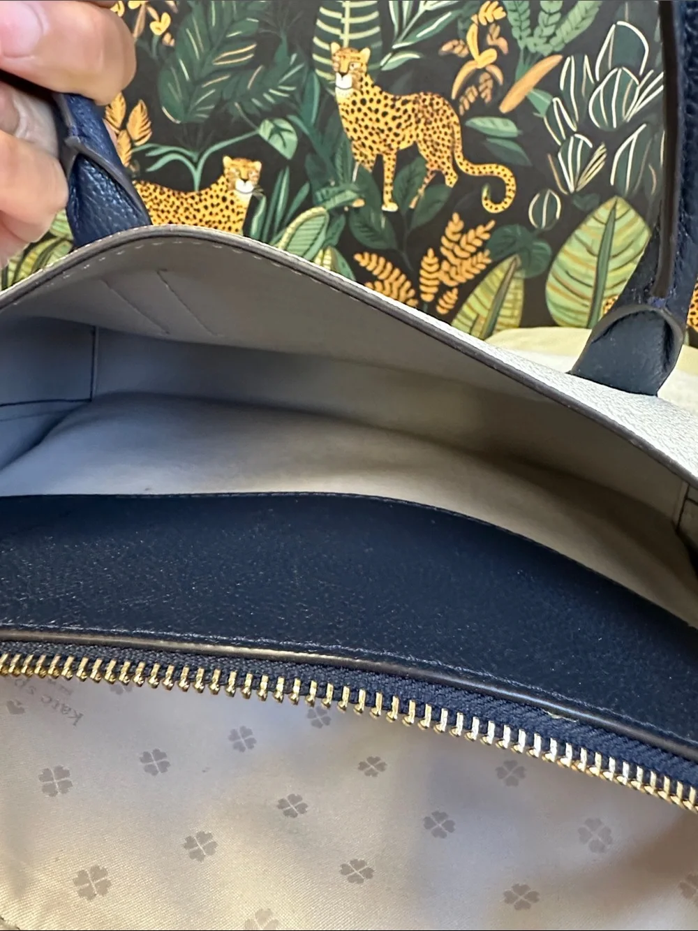 Kate Spade white leather bag with embellishments